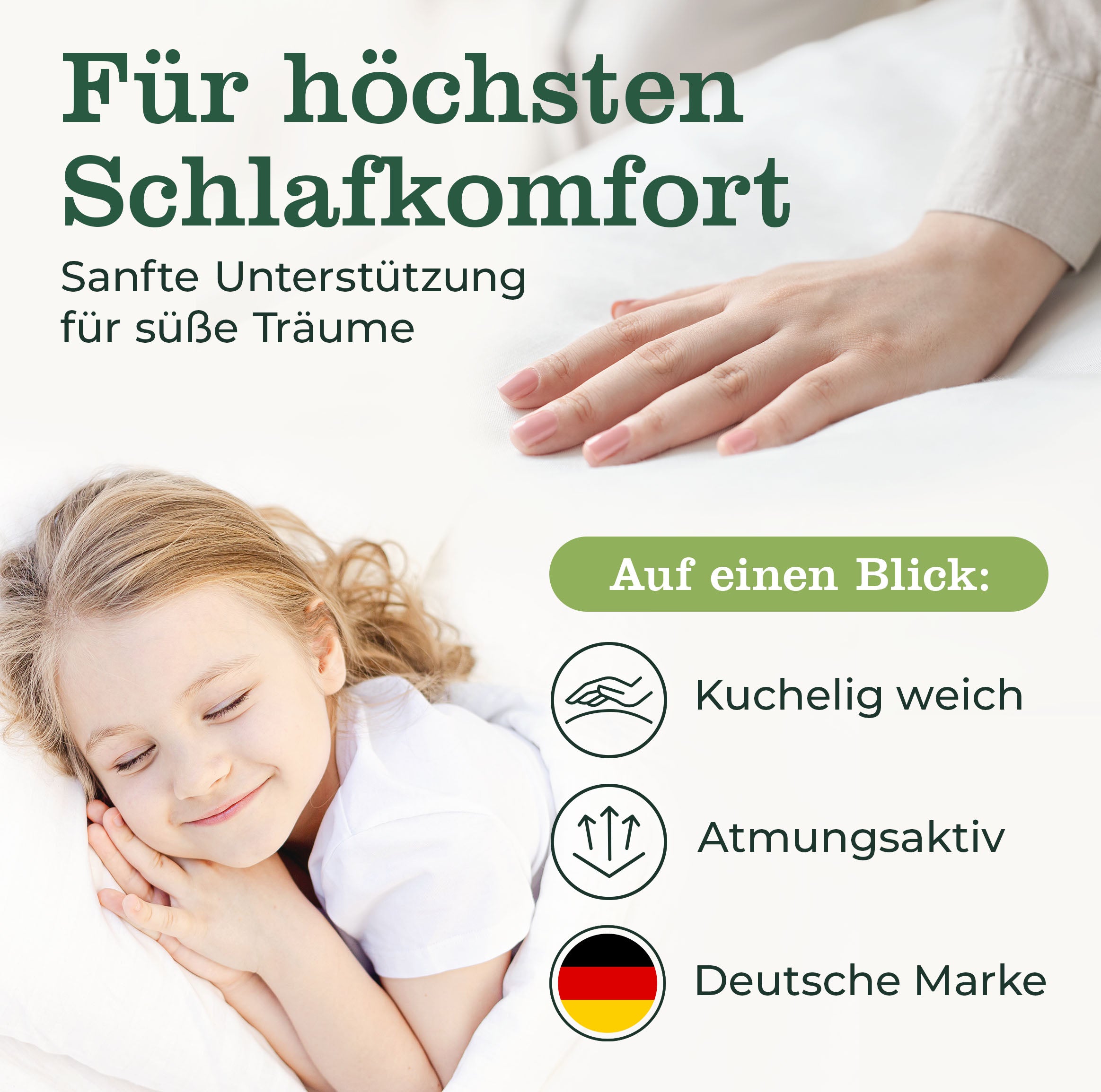 Kinder Kopfkissen ab 2 Jahren | Aus Baumwolle