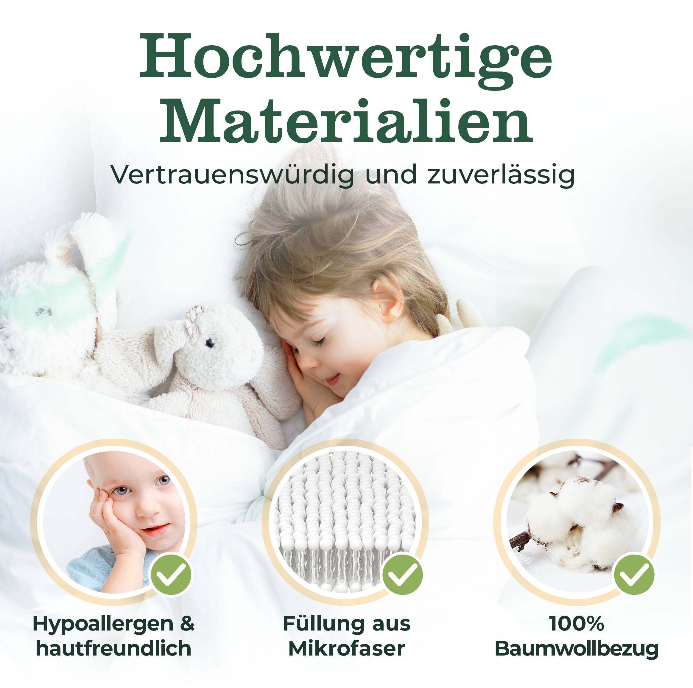 Kinder Kopfkissen ab 2 Jahren | Aus Baumwolle