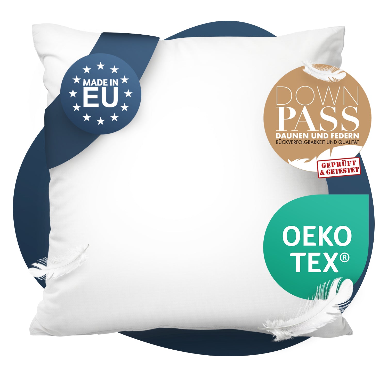 3-Kammern Daunenkissen