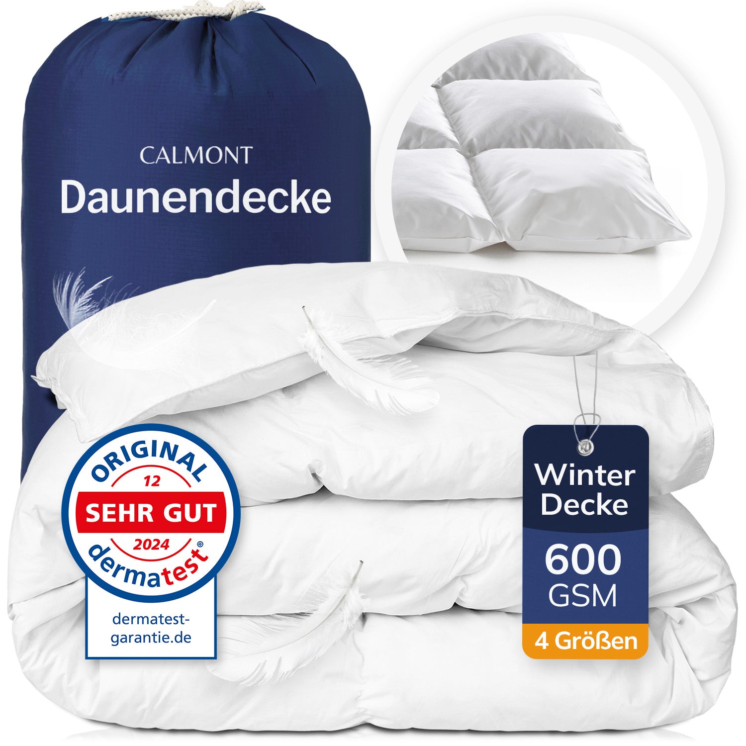 Daunen Bettdecke mit Federn