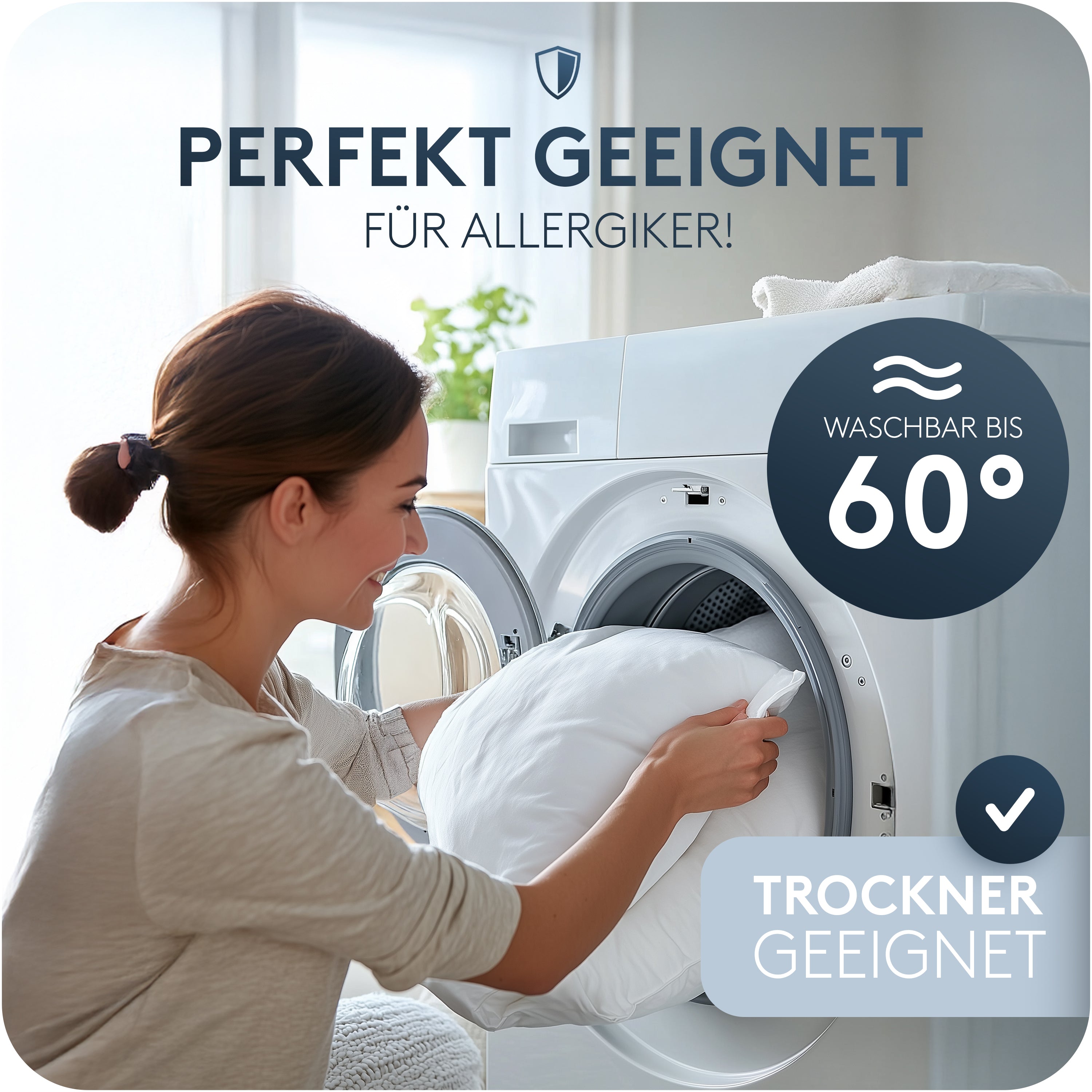 3-Kammern Daunenkissen