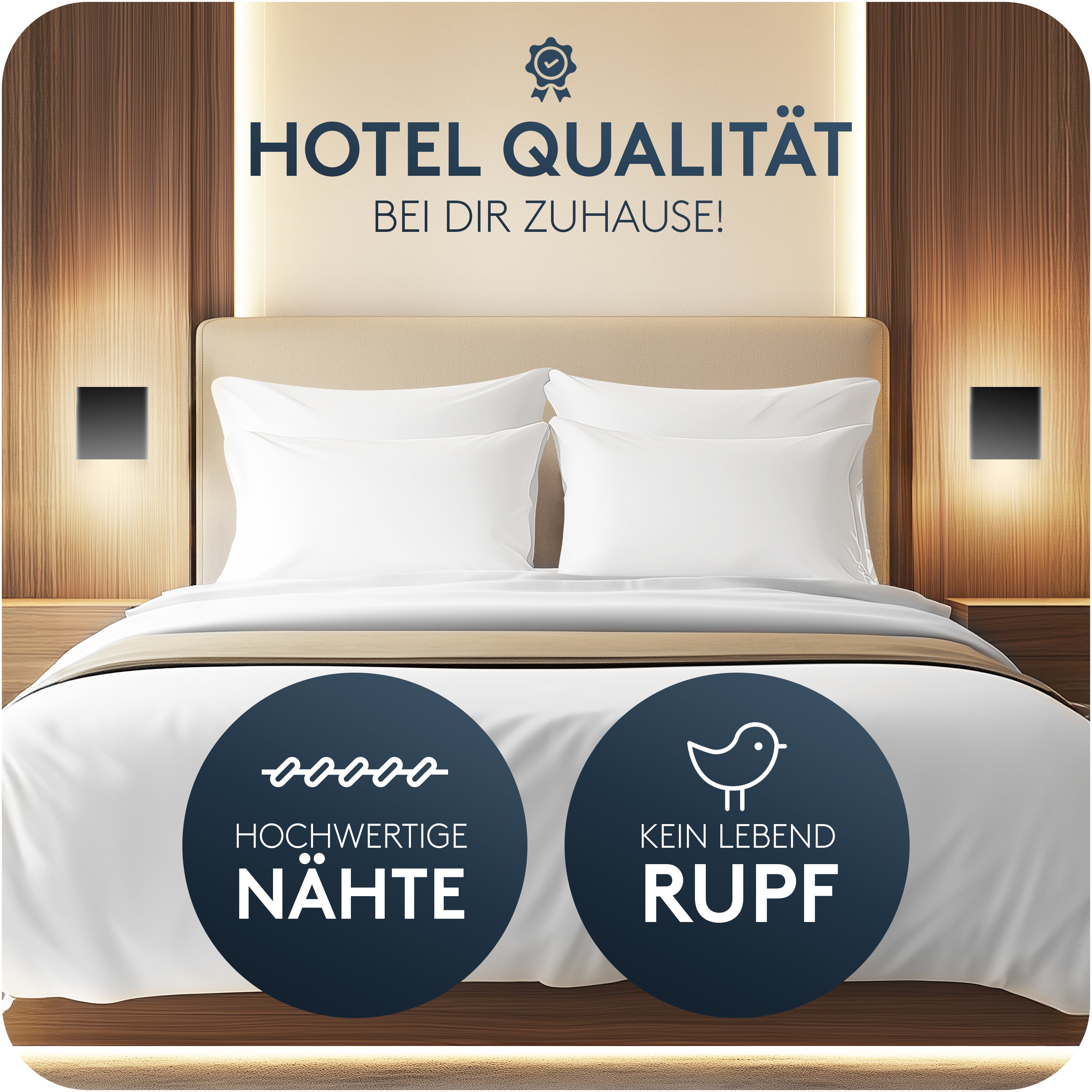 3-Kammern Daunenkissen