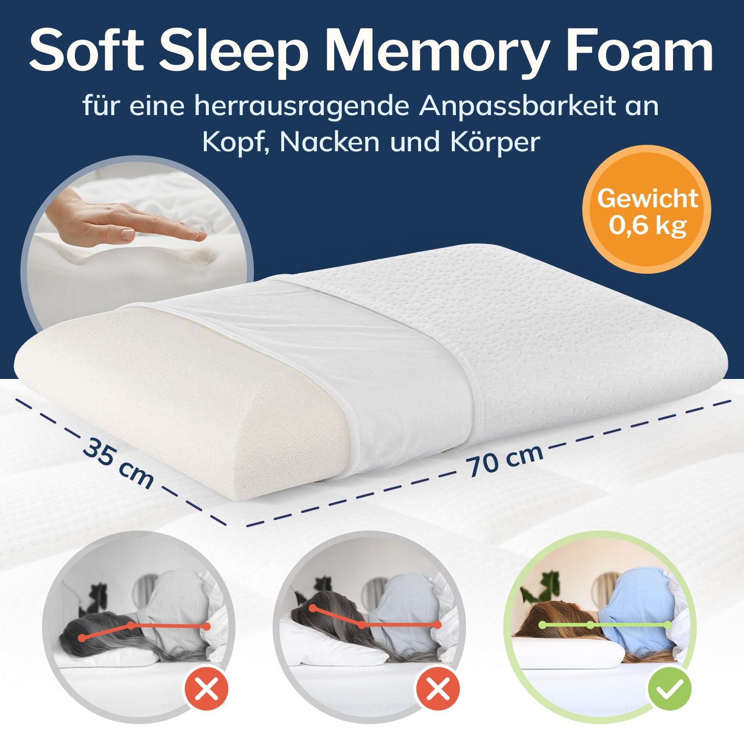 Orthopädisches Nackenkissen