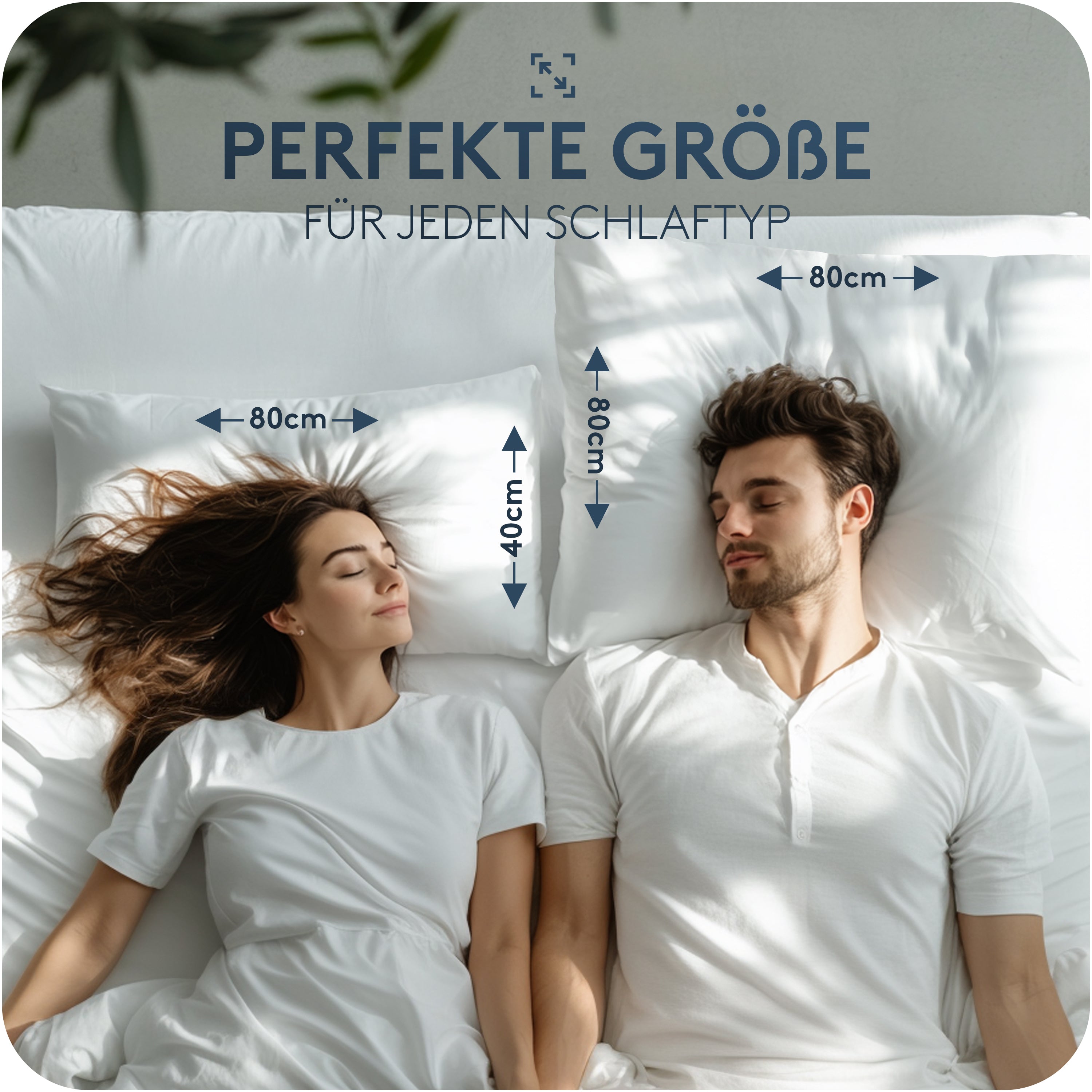 3-Kammern Daunenkissen