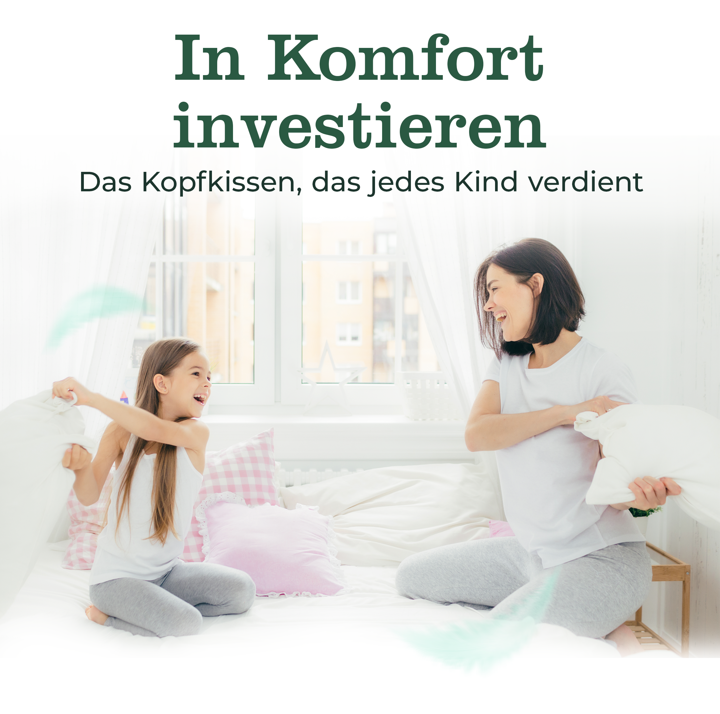 Kinder Kopfkissen ab 2 Jahren | Aus Baumwolle