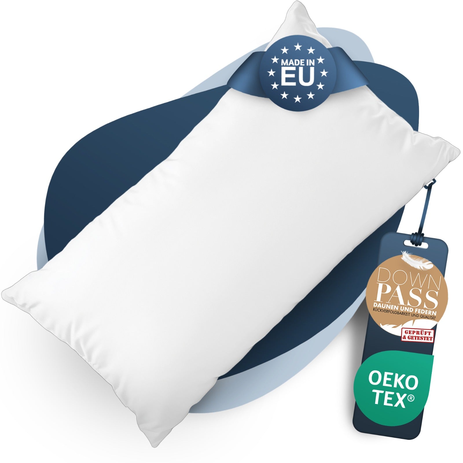 3-Kammern Daunenkissen